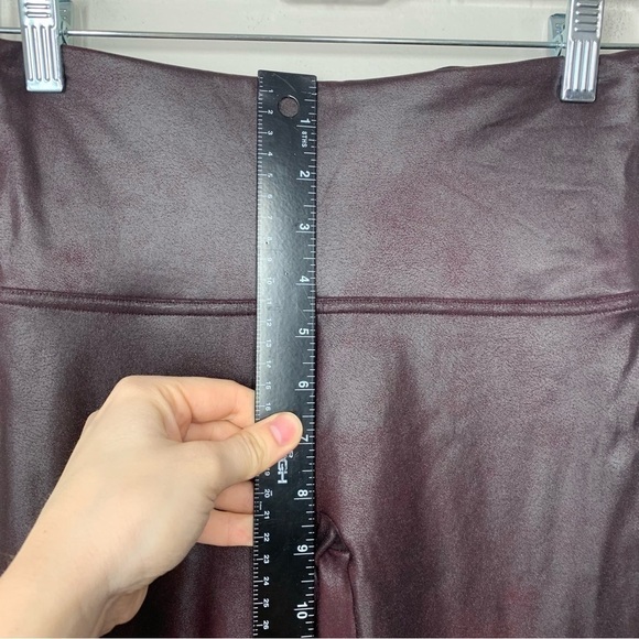 Spanx Faux Leather Leggings in Color Wine Size Medium - Picture 14 of 16